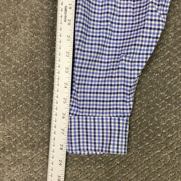 Ralph Lauren Stretch Oxford Shirt Men's 3XLT Blue White Gingham Check Polo Plaid - Picture 12 of 12